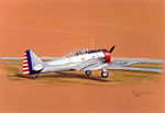 "AT-6" - Sam Lyons - AT-6 Texan World War II Aviation Art